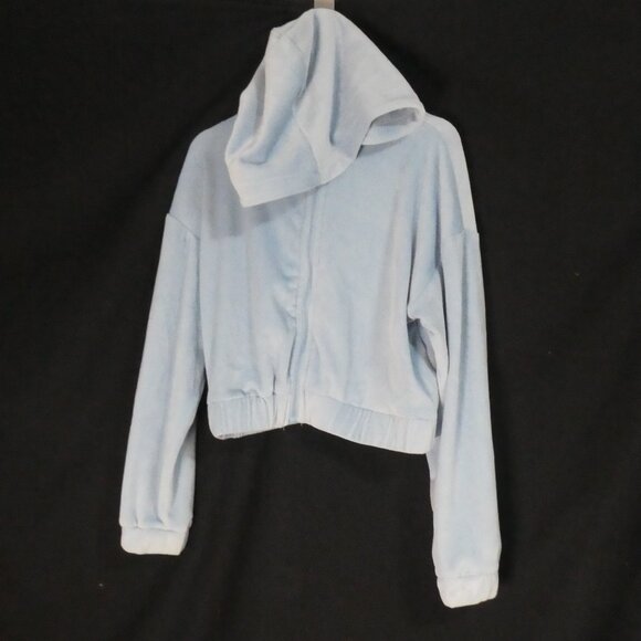 U KIDS | small (7-8) | Soft and Plush Light Blue Velour Zip-Up Hoodie | NWOT - Picture 1 of 14